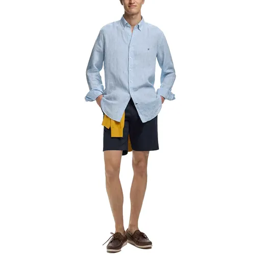 Imagen 2 del producto Camisa para hombre, nuevo estilo clásico, moda sencilla, Tops informales para ir al trabajo, blusas básicas de manga larga con una hilera de botones para hombre