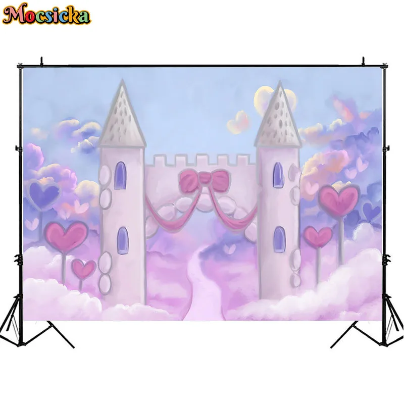 Whimsical Castle Entry Wedding Bridal Shower Backdrops Decor Birthday Background Photo Shoot Valentine's Day Photography Props