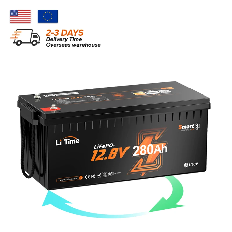 Self-Developed BMS 100%DOD Industry-leading 4000+ Recharge Cycles 12V 280Ah Bluetooth Lithium Battery