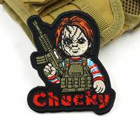 Chucky Tactics Embroidered Patch Hook & Loop Sew on Embroidery Military Badge