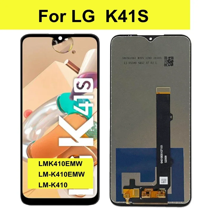 Pantalla LCD de 6,55 pulgadas para LG K41S, montaje de digitalizador con pantalla táctil LMK410EMW LM-K410EMW LM-K410 para pantalla LG K41S