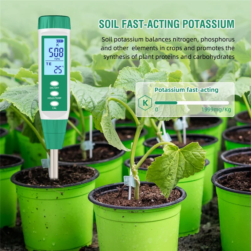 

AED5-Soil Tester, Fertiliser Tester Analyser For Use In Potting And Planting Farms Gardening