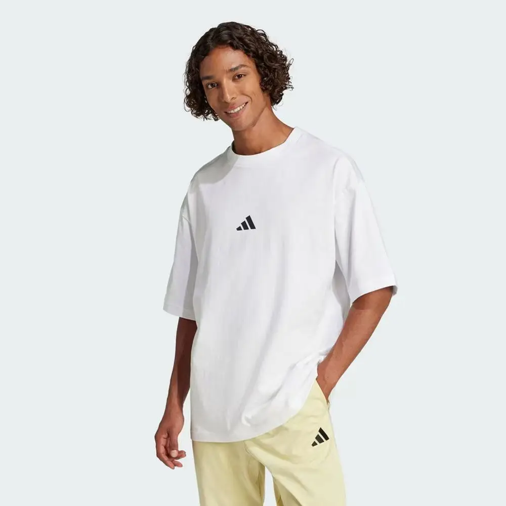 Adidas Future Icons Short-Sleeved T-Shirt Men's Brand Logo Quick-Drying Comfortable Soft Versatile Simple Everyday White Jc5339