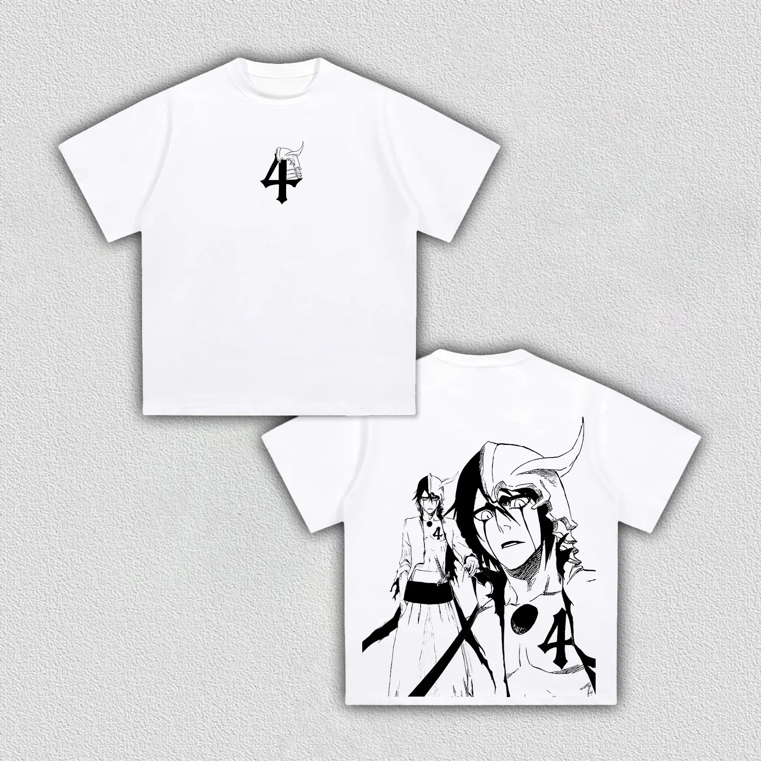 BLEACH Espada '4' Anime Printing T-shirt Men's Clothing Women's 2026 Summer New High Quality Cotton Short-sleeved T Shirt