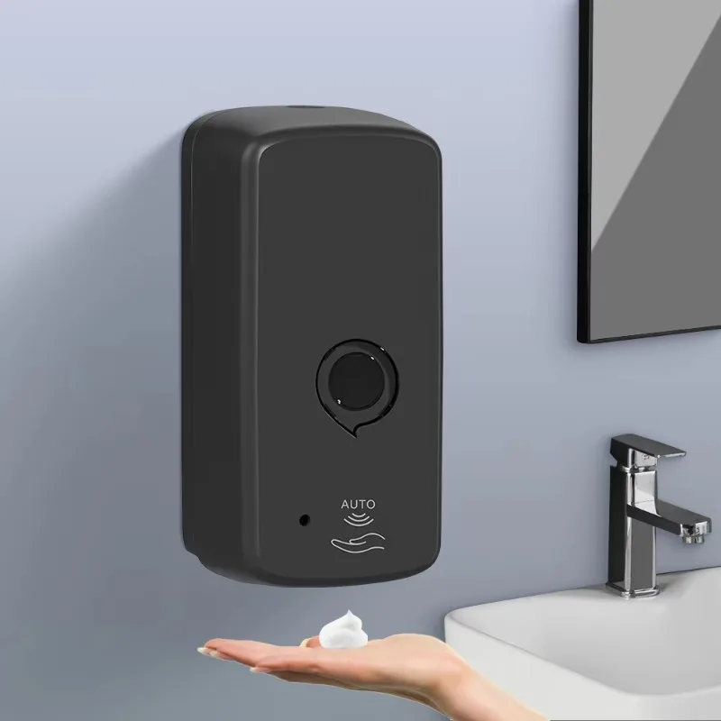 

1000ML Wall Mount Automatic Soap Dispenser Touchless Drop Foam Spray Pump for Bathroom Toilet ABS Induction Material for Hotels