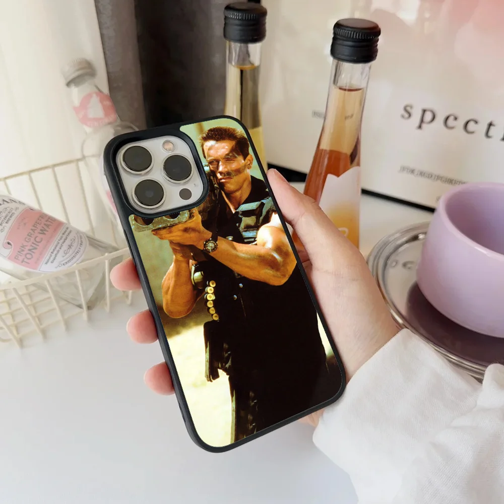 Arnold Schwarzenegger Movie Commando 1985 Phone Case For IPhone 11 12 13 14 15 16 Plus Pro Max Mirror Acrylic PC TPU Cover