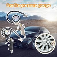 3-IN-1 Tire Pressure Gauge For Car Motorcycle SUV Inflator Pumps Tire Repair Tools Pressure Gun Type For Air Compressor Durable