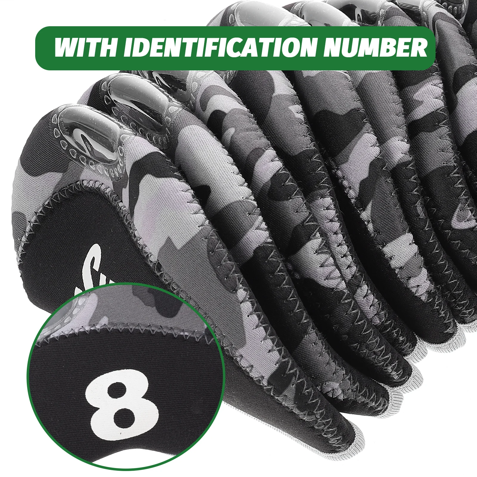 

10pcs Rod Head Cover Head Covers Neoprene Putter Protector Golfs Club Cover Set Golfs Supplies Equipment