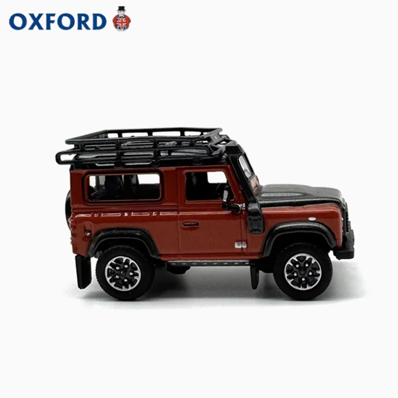 

OXFORD 1:76 Land Rover Rover 90, модель автомобиля из оранжевого сплава, статическая коллекция, украшенные праздничными подарками, игрушки