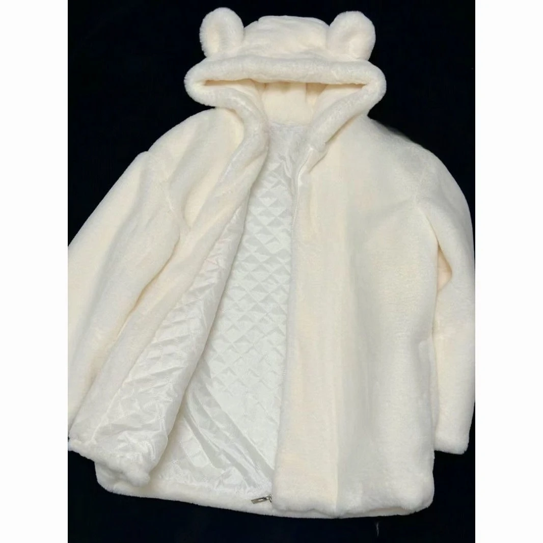 

Japanese Gothic Jacket Autumn Winter Hooded Subcultural Jackets Y2k Faux Fur Coat Winter Clothes Women Korean Fashion