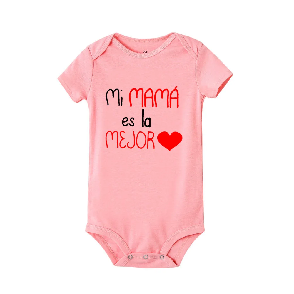 My Mom Is The Best Baby Grow Mothers Day Infant Outfits Baby Boys Girls Body Suits New Born Short Sleeve Romper Mothers Day Gift