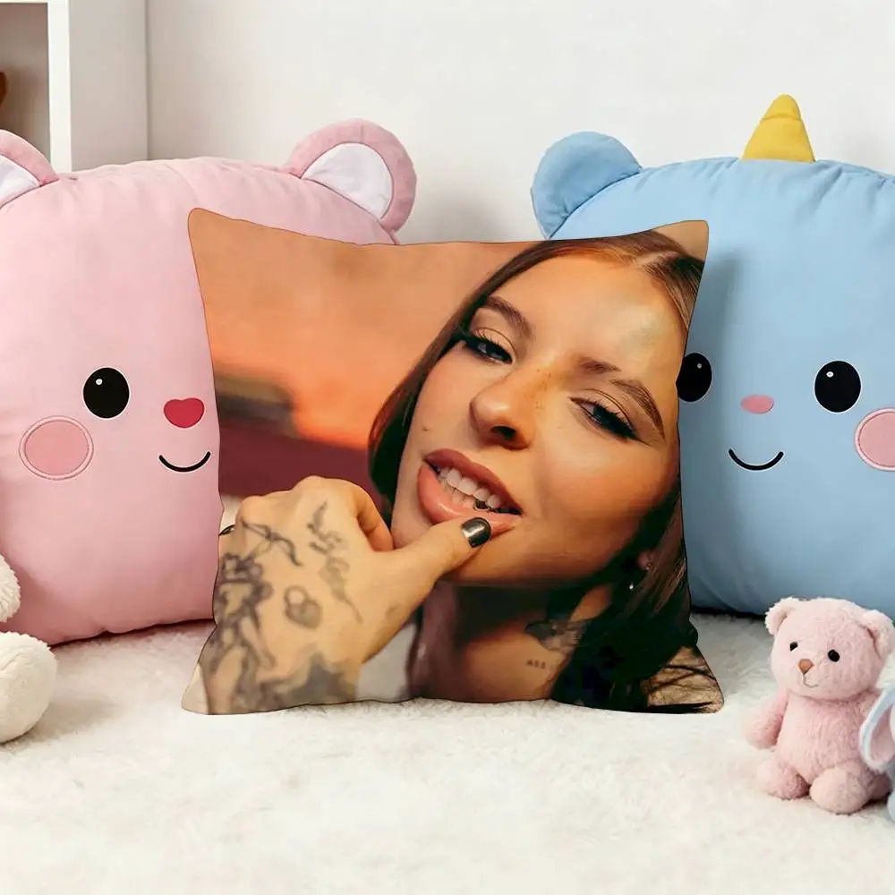 Young Miko Do Not Disturb  Square Double-Sided Printed Pillow Case Sofa Cushion Cover Bedroom Bedside Decor