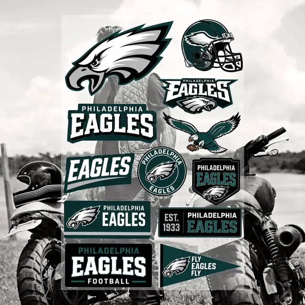 P-hiL-adeL-P-hia EagL-eS-  Waterproof Vinyl Stickers for Car Motorcycle Bike Skateboard Laptop Bottle Phone