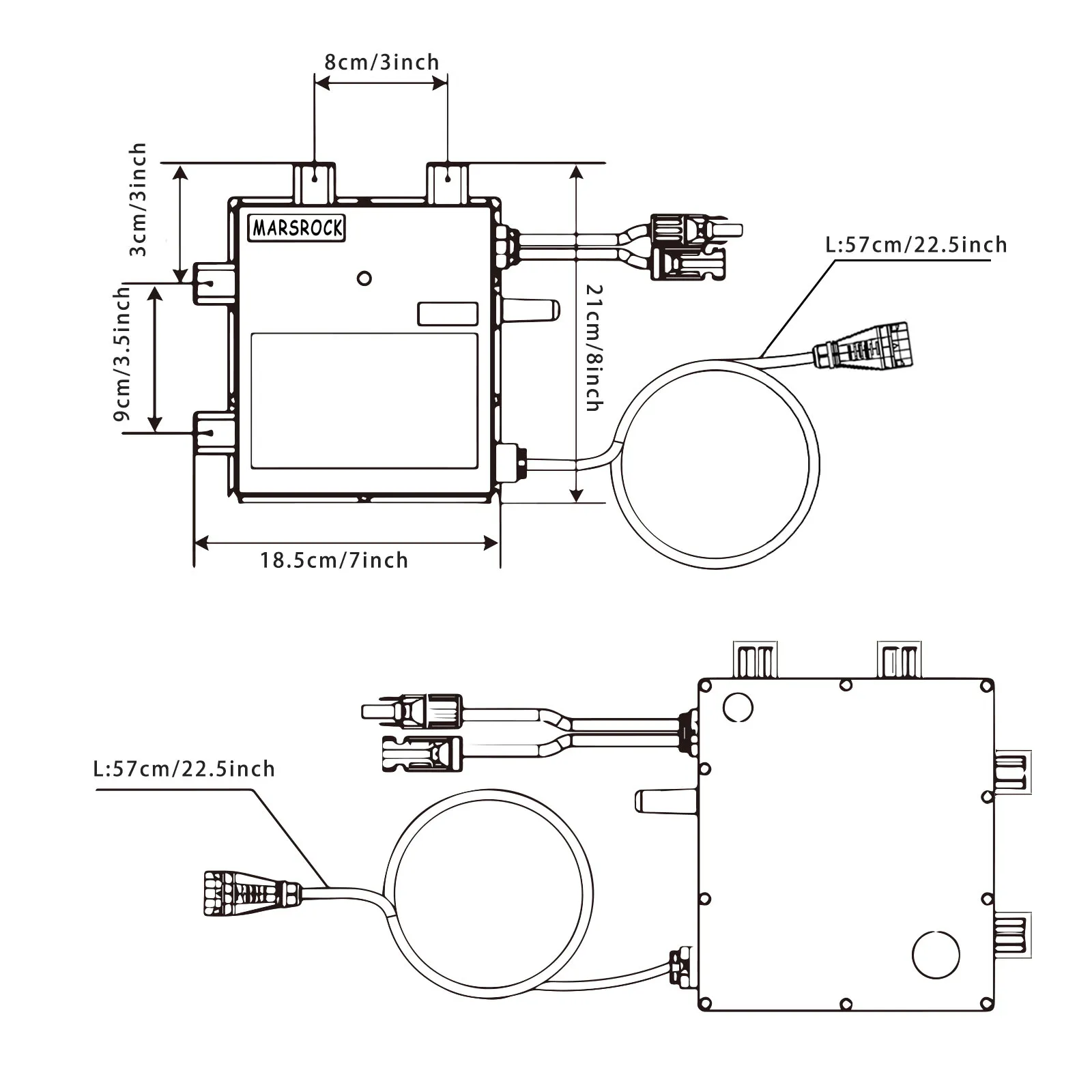 400W 22-60VDC 230VAC   Solar Inverter, With Smart WiFil,  Portable Inverter, Suitable For Solar Panels