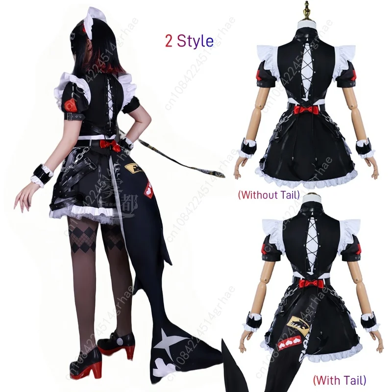 ゾーンゼロ エレン・ジョー コスプレ衣装 ウィッグ メイドドレス 制服 テール ヴィクトリア ハウスキーピング 新エリドゥ ハロウィンパーティー 女性