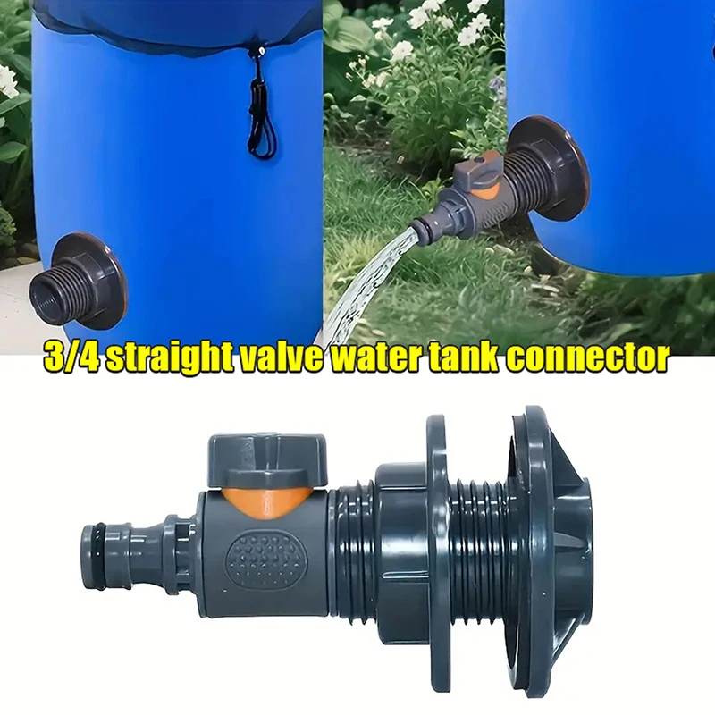 Water Tank Connector Six Points With Switch Valve Connector Garden Irrigation Pipe Connection Maintenance Coupling