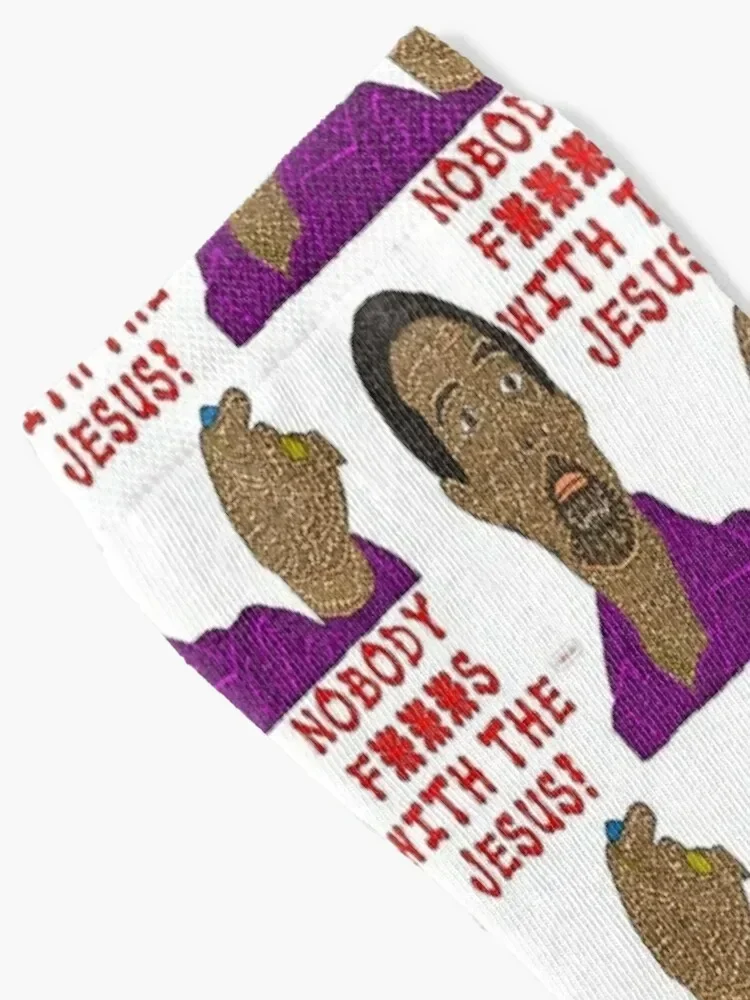 The Big Lebowski T-ShirtNobody F___s With The Jesus Socks halloween hiphop sheer Girl'S Socks Men's