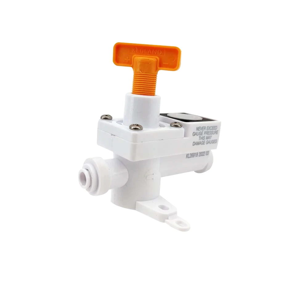 Kegland duotight Inline In Line Regulator - With integrated gauge for water or gas - 6.35mm (1/4\