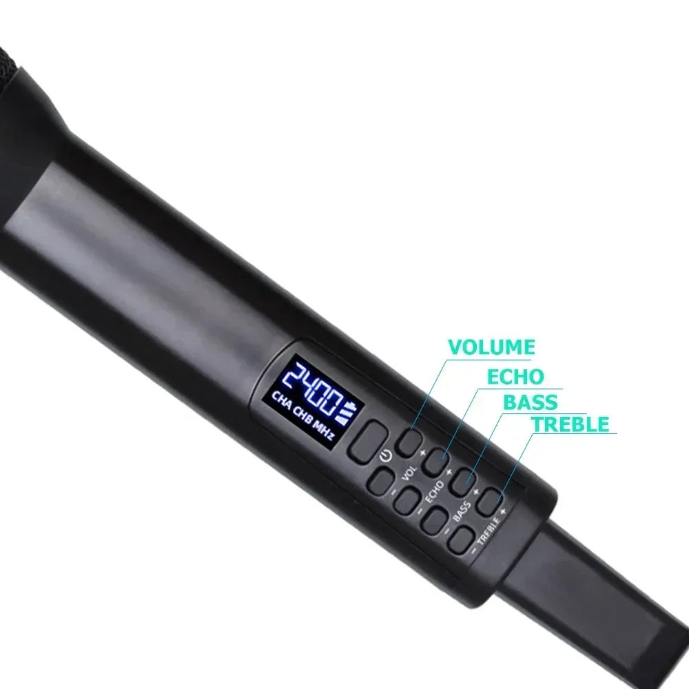 

Recharging Echo Treble Bass 2.4G Wireless Handheld Microphone for Karaoke