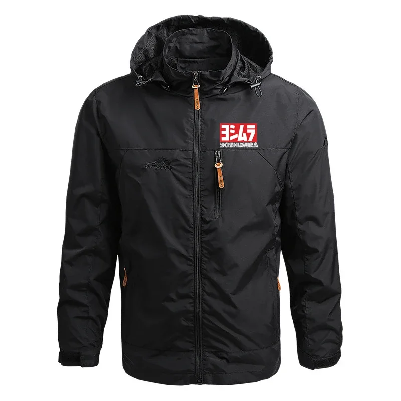 Yoshimura-Sudadera con capucha para hombre, ropa de algodón con cremallera, cómoda y cálida, de Color sólido, Popular, para otoño, novedad de 2024