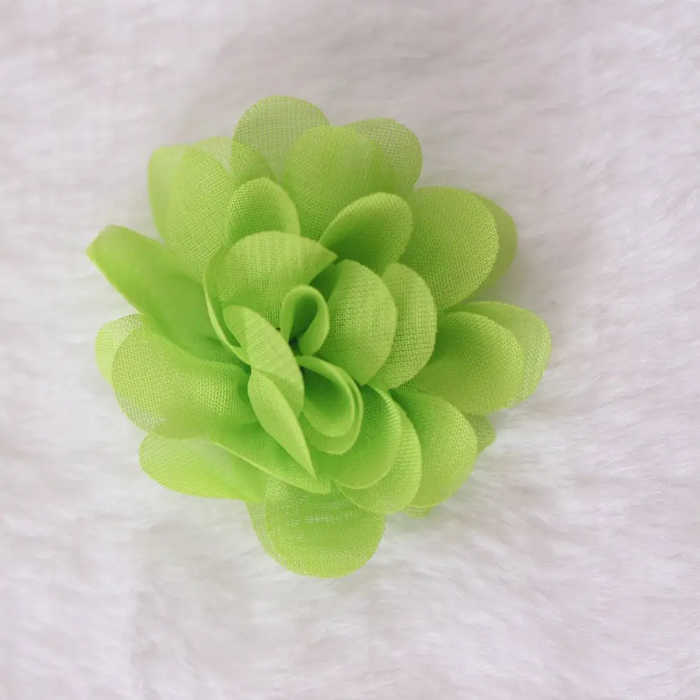 5 cm Satin Mini DIY Blumen Kinder Boutique Chiffon Blumen Weihnachten Hochzeit Mädchen Haarspangen oder Keine Clips Zubehör 30 teile/los – Detail 16