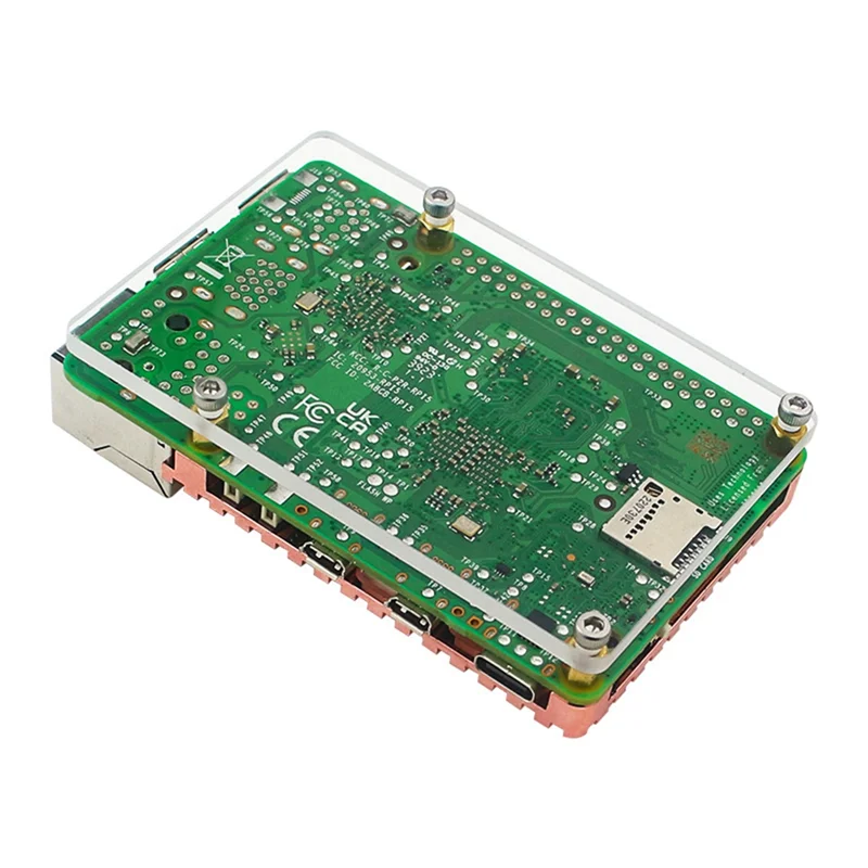 Хорошо сделанный для Raspberry Pi 5, медный радиатор, металлический корпус, медный корпус с пассивным охлаждением для Raspberry Pi 5 5B