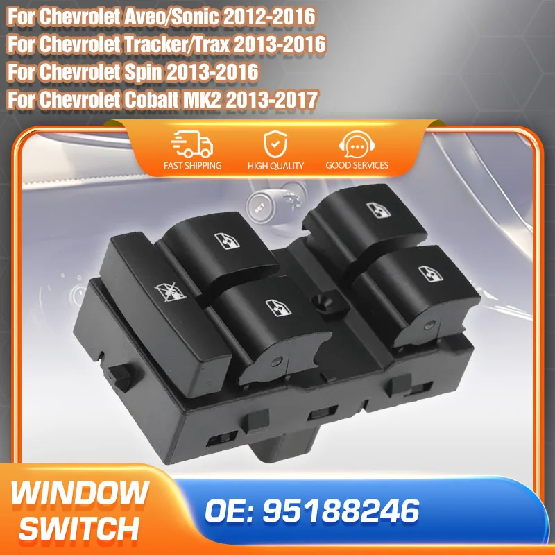 

Electric Master Window Control Switch For Chevrolet Aveo Sonic 2012-2016 Chevrolet Trax Cobalt Tracker Spin 95188246 Car Parts