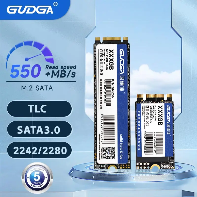 GUDGA M2 2280 SSD M.2 SATA ssd 256 gb 128gb 512gb 1TB HDD 120g 240g NGFF SSD 2280mm 2242mm HDD disco duro for Desktop Laptop