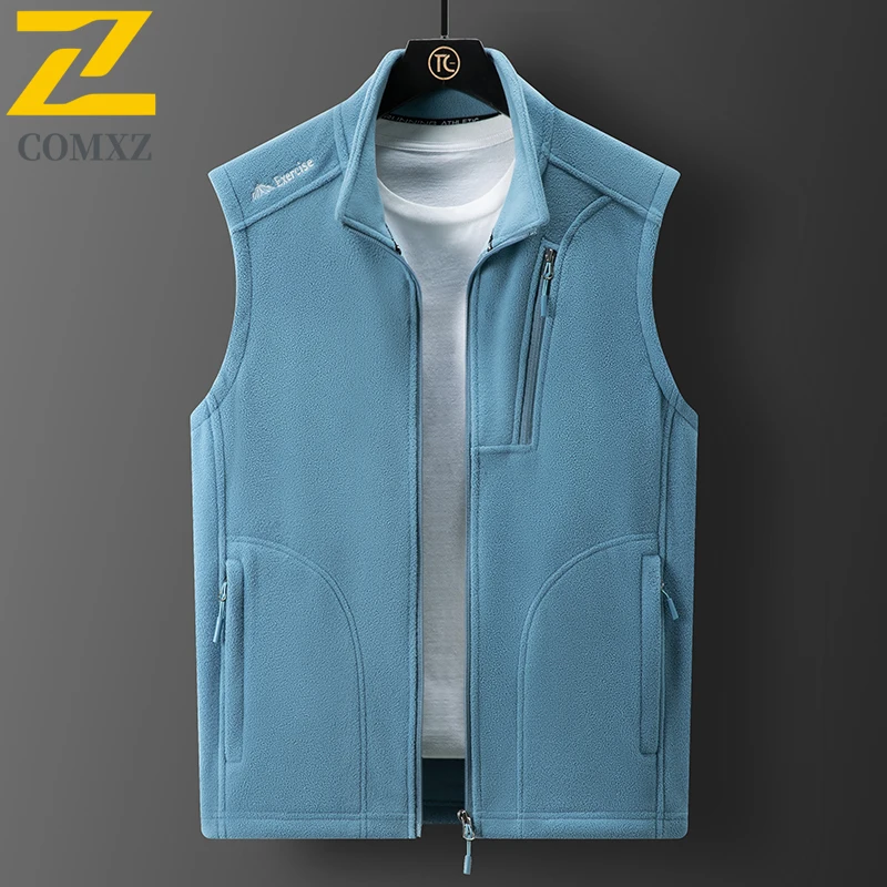 

Winter Windproof Fleece Vest Men Women Fashion Plush Male Warm Waistcoat Casual Heated Vests For Men Ski Bike Warm Jackets 5xl
