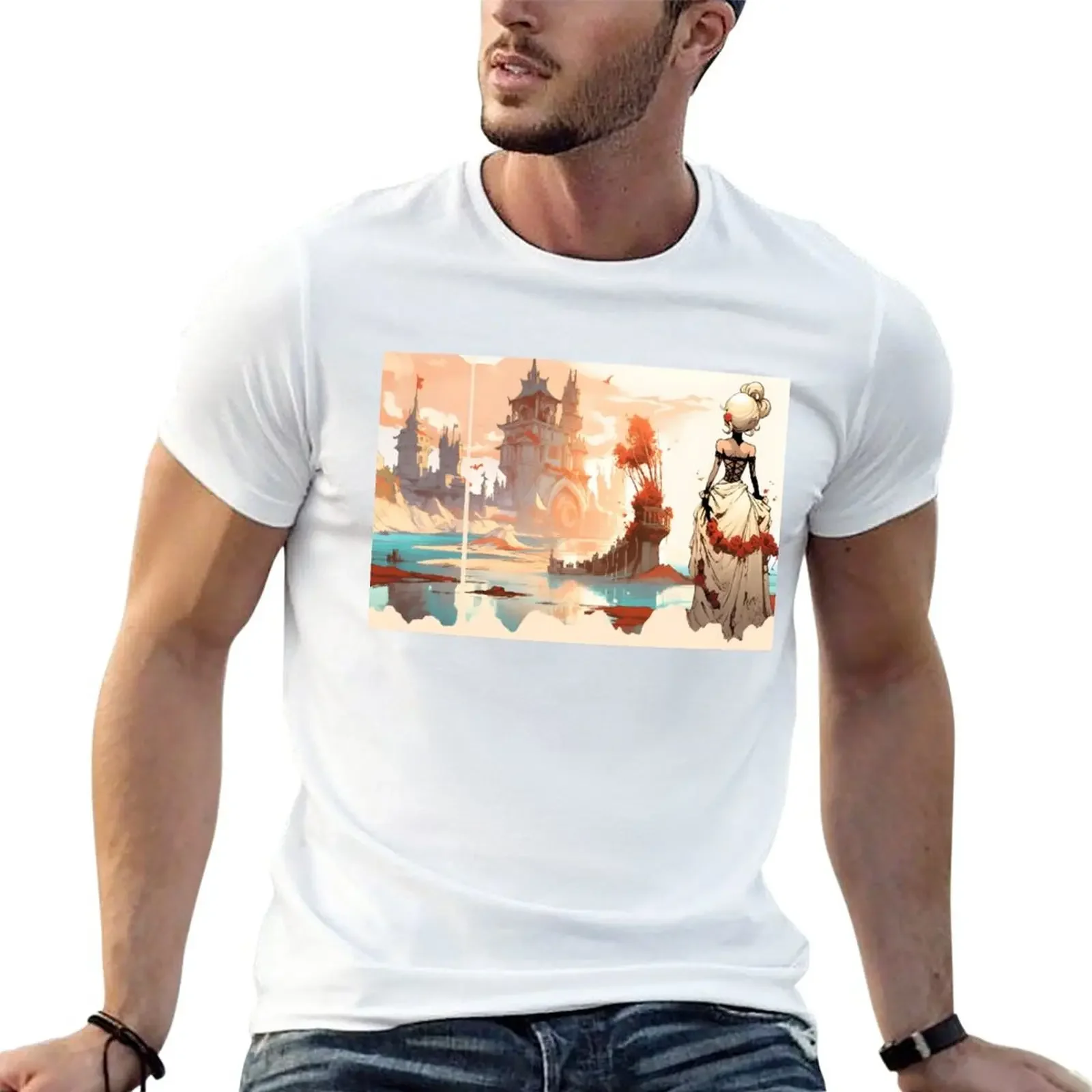 New Princess and the Castle T-Shirt vintage graphic tee shirts graphic mens graphic t-shirts hip hop