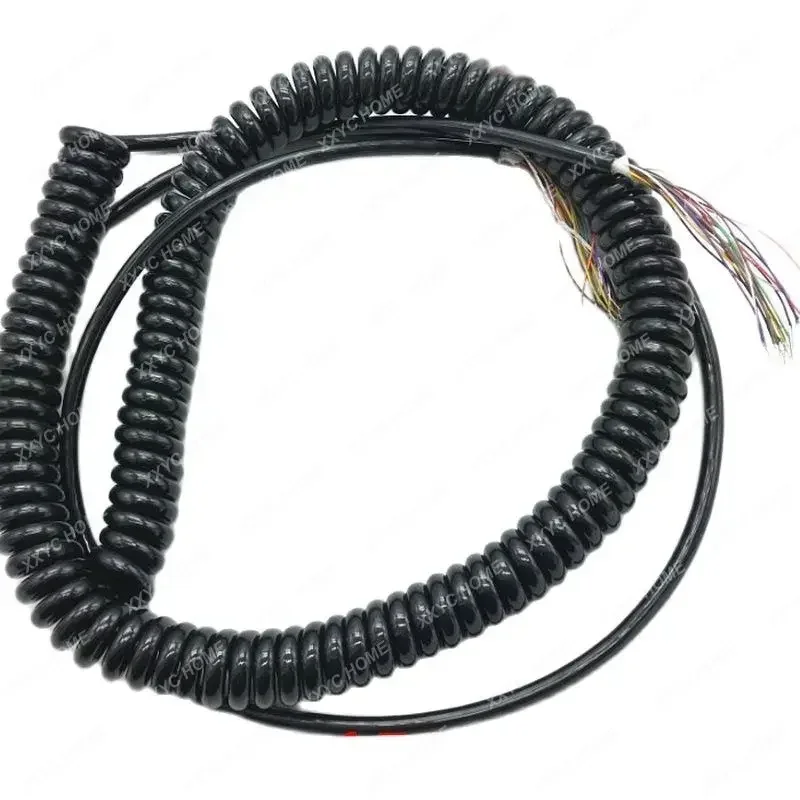 Wholesale 12 15 16 17 18 19 21 26 Cores Spring Spiral Cable Coiled Cable for CNC Handheld Encoder Manual Pulse Generator MPG