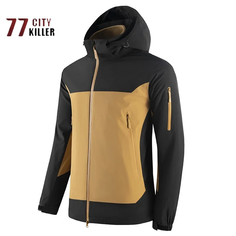 

Winter Three in One Detachable Men's Parka Color Matching Waterproof Windproof Warm Jacket Men's Outdoor Sports Skiing Coat Ropa