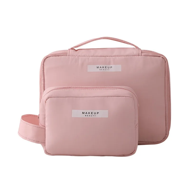 Borsa per cosmetici portatile ad alto aspetto da donna Borsa per il lavaggio da viaggio di grande capacità Borsa per il trucco tridimensionale