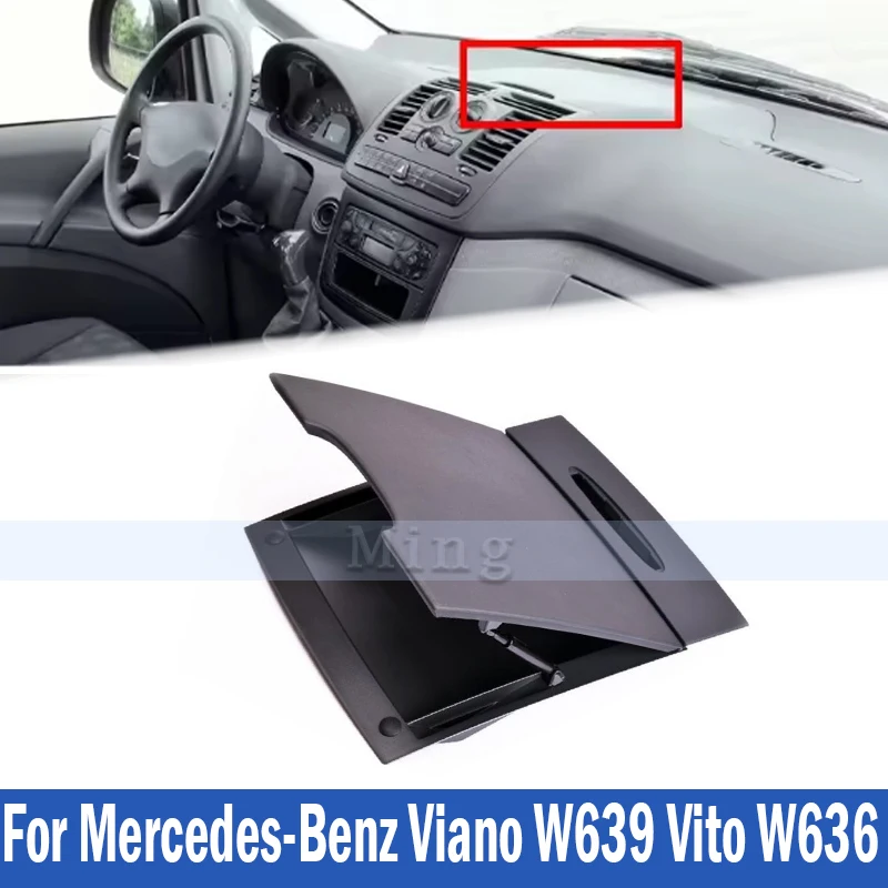 For Mercedes-Benz Viano W639 Vito W636 2006 2007 2008-2015 Car Front Dashboard Center Console Glove Box Top Storage Sundries Box