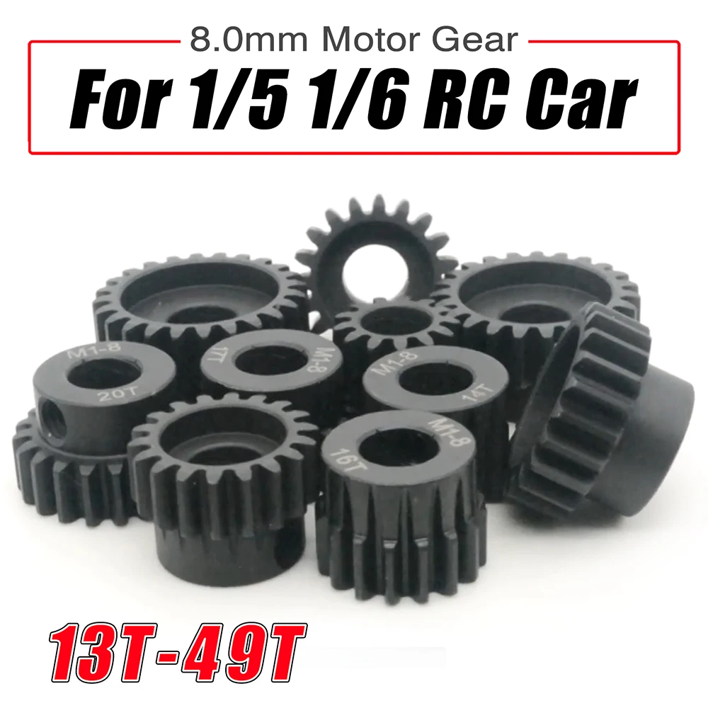 

M1 8mm 13T-20T 21T-25T 26T-30T 31T-40T 41T-49T Pinion Motor Gear for 1/5 TRAXXAS ARRMA 4WD Outcast 8S EXBRC Car 8mm Motor Shaft