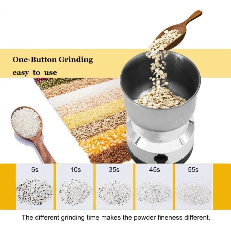 High Power Electric Coffee Grinder Kitchen Cereal Nuts Beans Spices Grains Grinder Machine Multifunctional Home Coffee Grinder - Image 3