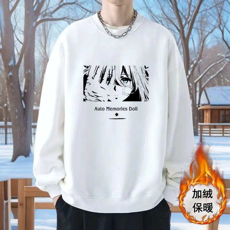 

New Crewneck Sweatshirt Anime Violet Evergarden Winter Unisex Warm Jacket