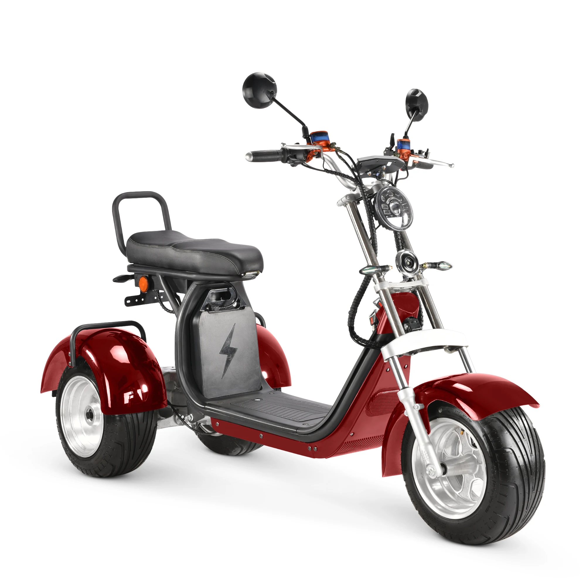 new EU Warehouse model CP-7 4000W 40AH dual motor powerful three wheel electric scooter electric tricycle citycoco road legal