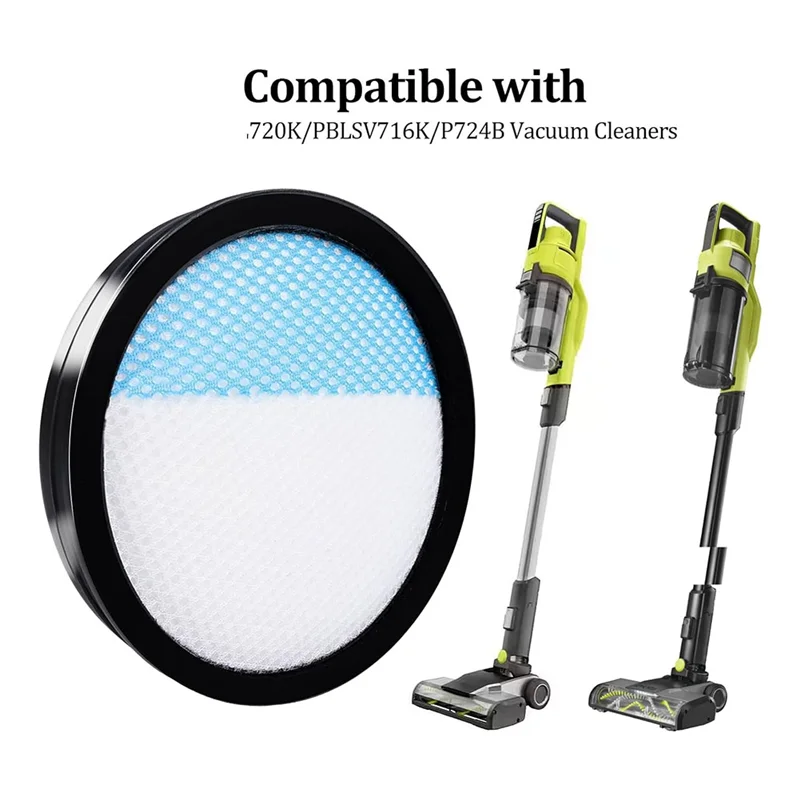 Staubsauger Akku 18V Filter Teile Zubehör Filter Ersatz für Ryobi 18V ONE 1 + Akku-Staubsauger PBLSV716K,PBLSV716B