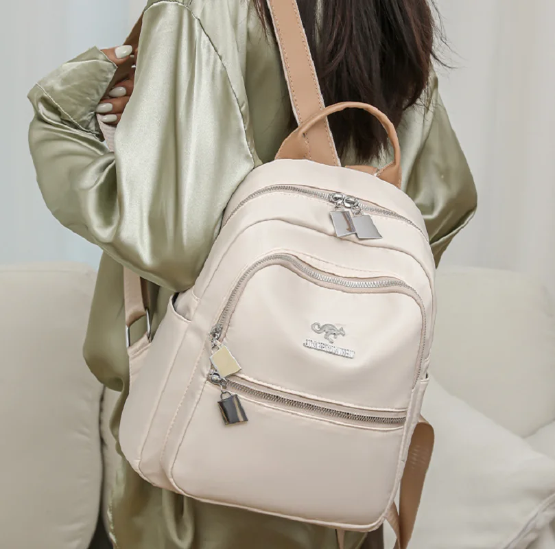 

New Fashion Waterproof Oxford Travel Backpacks Casual Women's Large Capacity Zipper Shoulder Bags Totes School Bag Knapsack