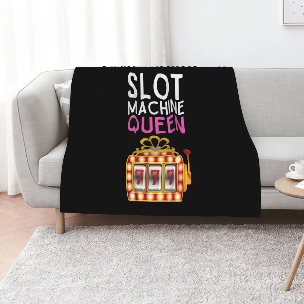 

Slot Machine Queen Funny Casino Design For Women Casino Lover Slot Machine Queen Throw Blanket Heavy Polar Hairy Blankets