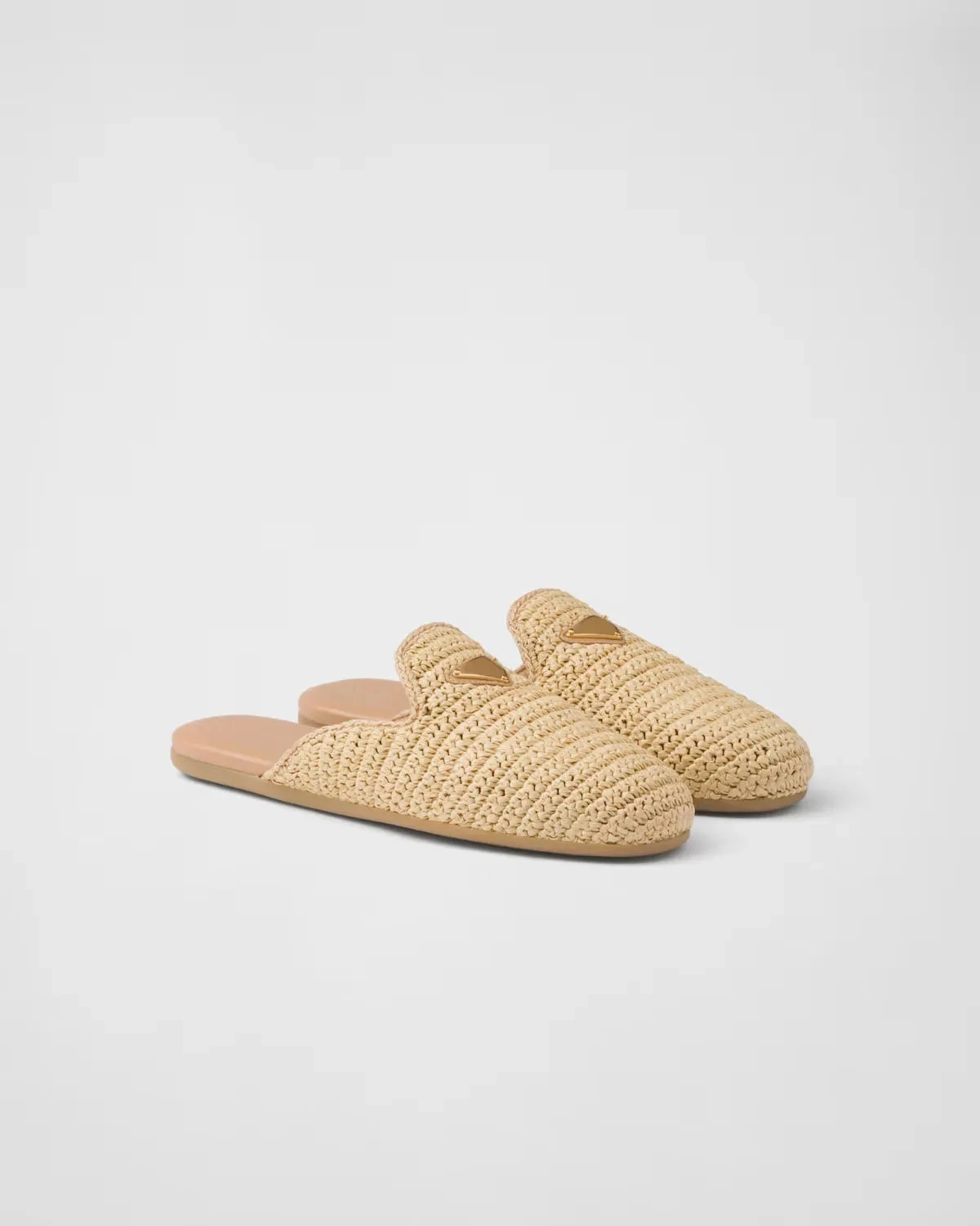 

Women's Woven Fabric Mules Natural Crochet