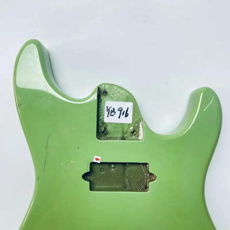 YB916 Custom Order Green Color Electric Guitar Body Right Hand Stock Items with Damages for DIY Replace