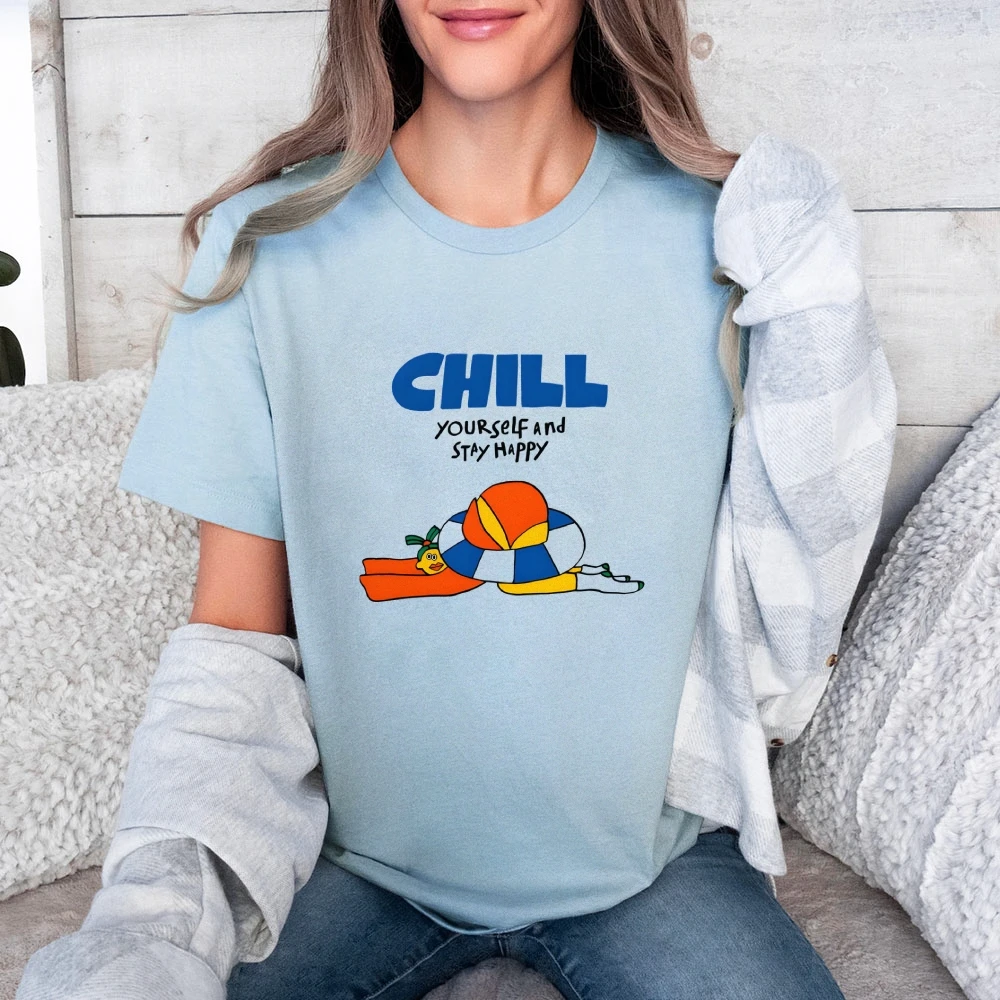 

Protection Graphic Tee - Retro Y2K Cotton Top, Gym Session to Outdoor Cafe Transition with Fade-Resistant Print