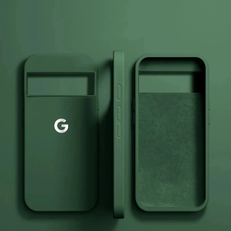 Hochwertige Flüssig-Silikon Handyhülle für Original Google Pixel 11 10 9 Pro XL 8 7 A Pro Stoßfester Schutz Weiche Rückseiten-Abdeckung