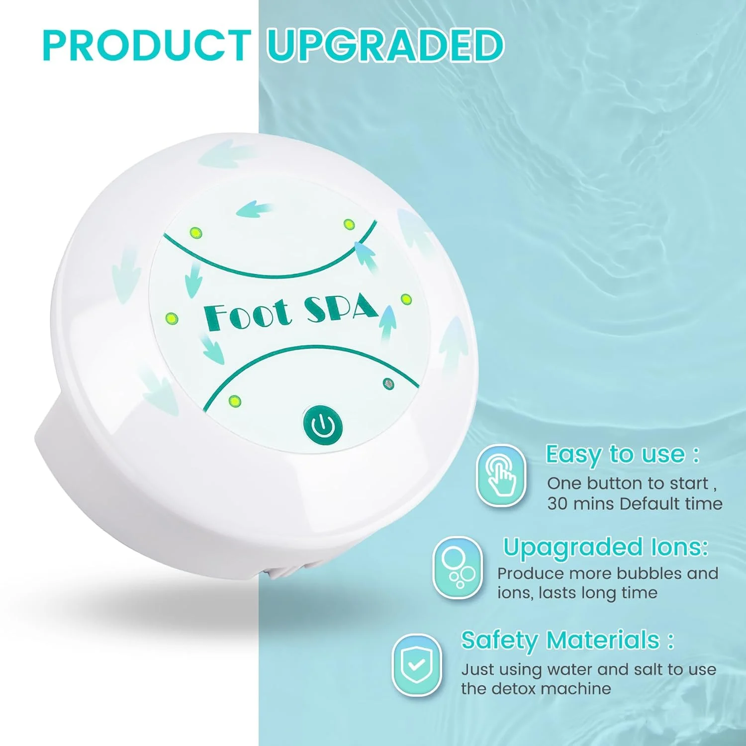 Detox Ionic Foot Spa Bath Machine Foot Calf Footbath Relieve Stress Muscle Healthy Massage Vibrat Care Array Promote Good Health