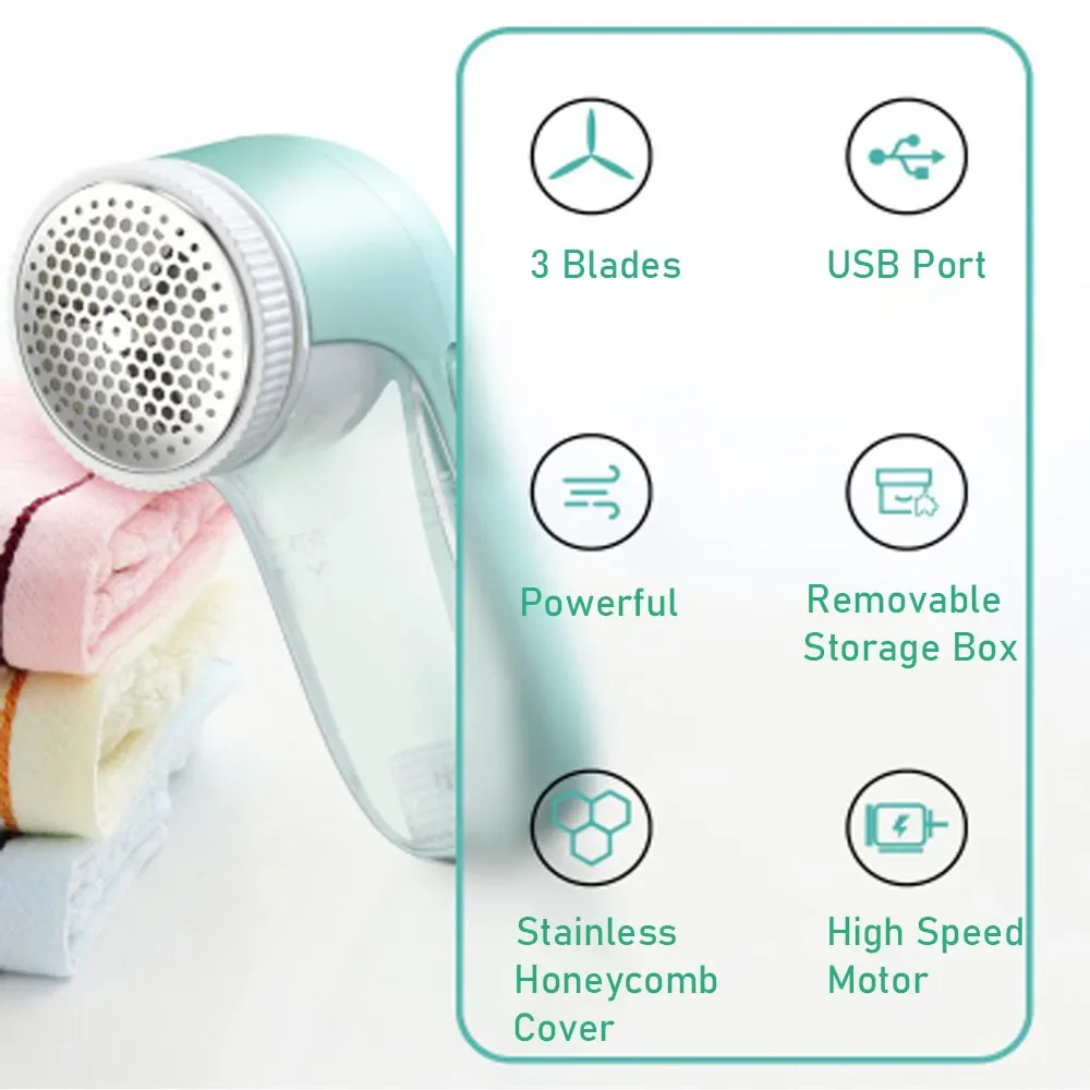 Electric Household Clothes Shaver Fabric Lint Remover Fuzz Electric Fluff Portable Brush blade Professional Lint Remover Trimmer