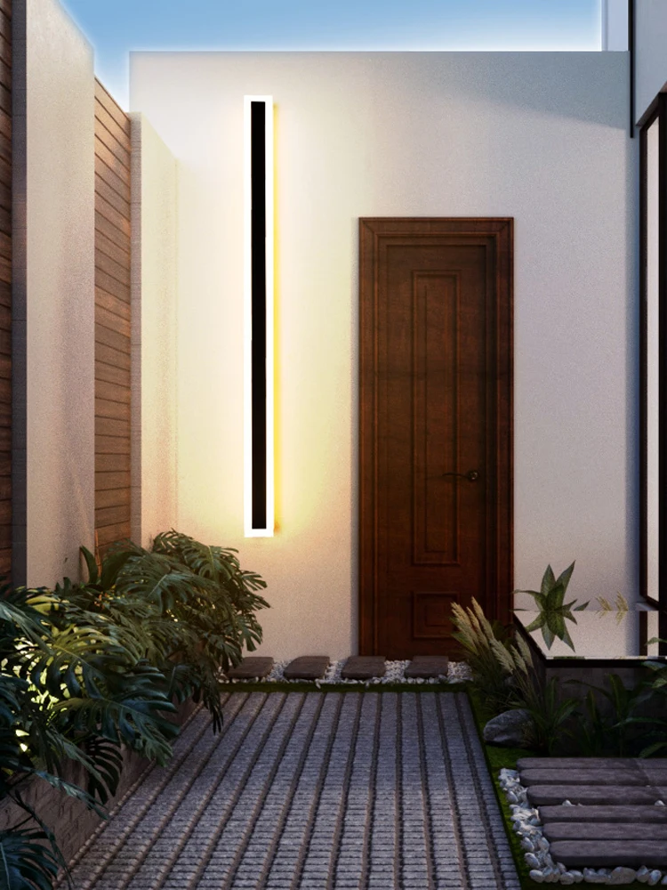 

Modern LED Waterproof Long Outdoor Wall Lamp IP65 Villa Garden Porch Light Designer Courtyard Light Living Room Wall Light