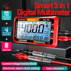 Smart Digital Multimeter 4000 Counts  AC/DC Voltage Current Meter Multi Tester Temp Resistance Temp Resistance Measuring Tool