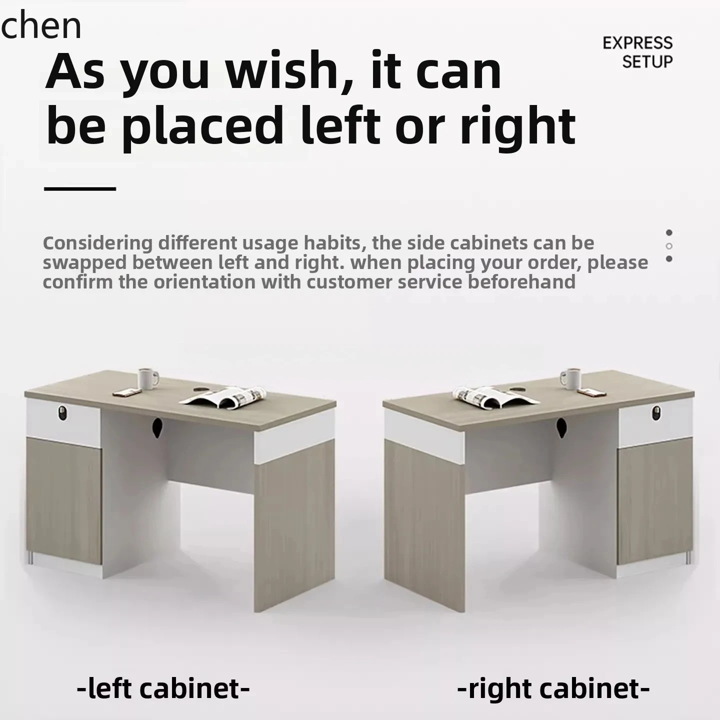 

PYH Single Office Desk and Chair Set Simple Modern Employee Desk Staff Three-Person with Cabinet Computer Desk